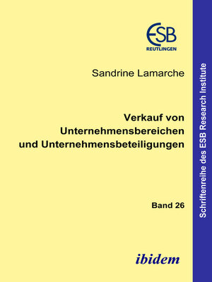 cover image of Verkauf von Unternehmensbereichen und Unternehmensbeteiligungen